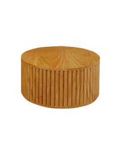 Mesa de Centro Decorativa Lua 01 D40cm em Madeira Maciça - Mel