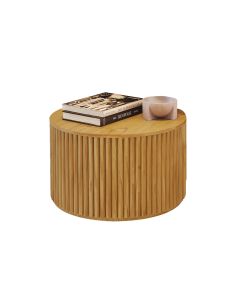 Mesa de Centro Decorativa Lua 02 D50cm em Madeira Maciça - Mel
