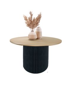 Mesa de Centro Decorativa Lua 03 D80cm em Madeira Maciça - Ébano