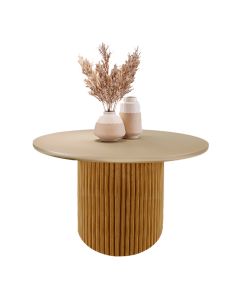 Mesa de Centro Decorativa Lua 03 D80cm em Madeira Maciça - Mel
